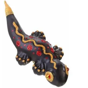Carlos Grey Red Gold Lizard Inge-Glas Christmas Ornament 111612