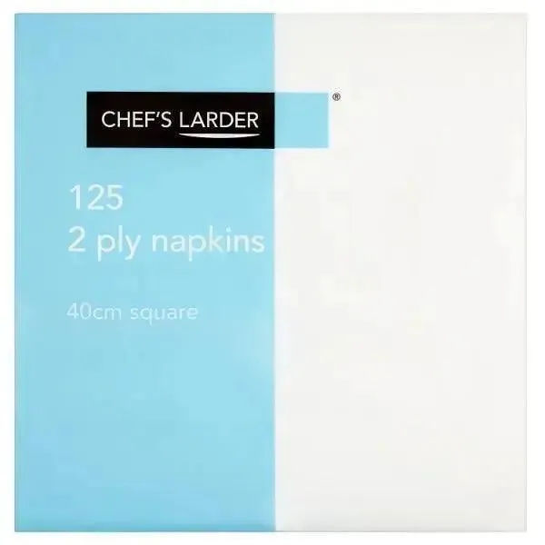 Chefs Larder 125 2 Ply Napkins 40cm Square