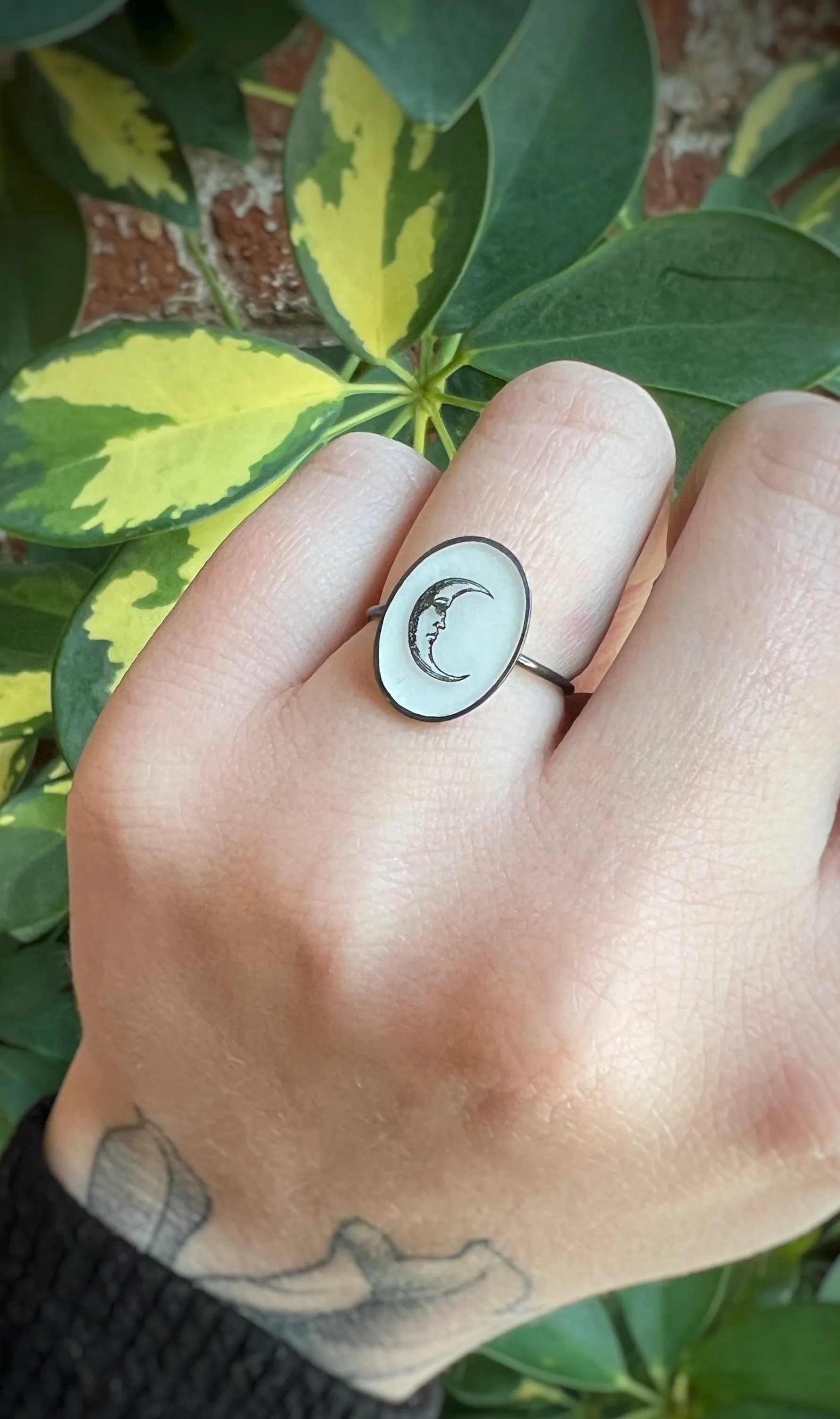 Crescent Moon Stacking Ring