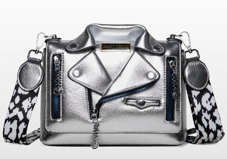 Cross body leather jacket small square bag AB2119