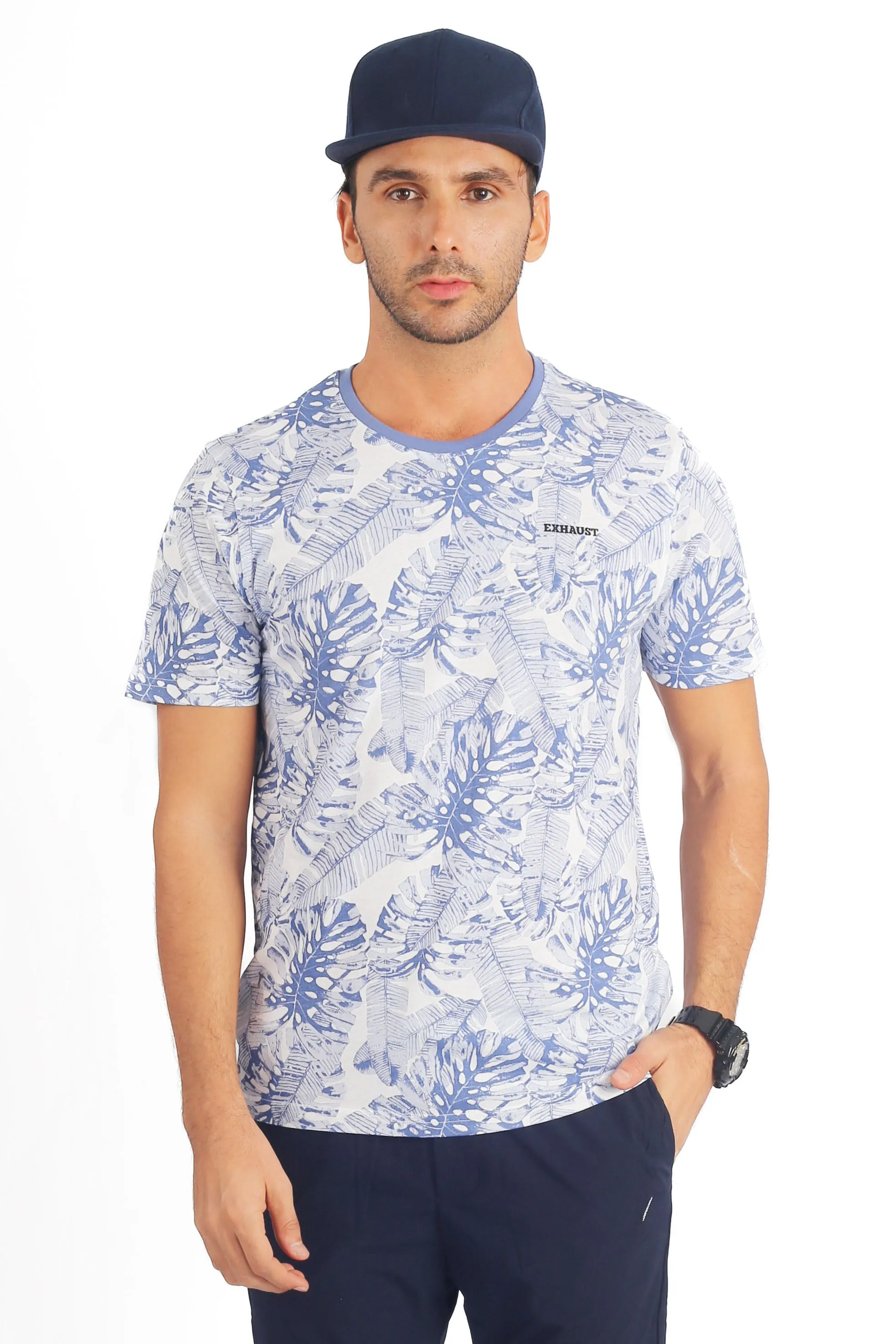 EXHAUST ROUND NECK T SHIRT [FREE CUT] 1672