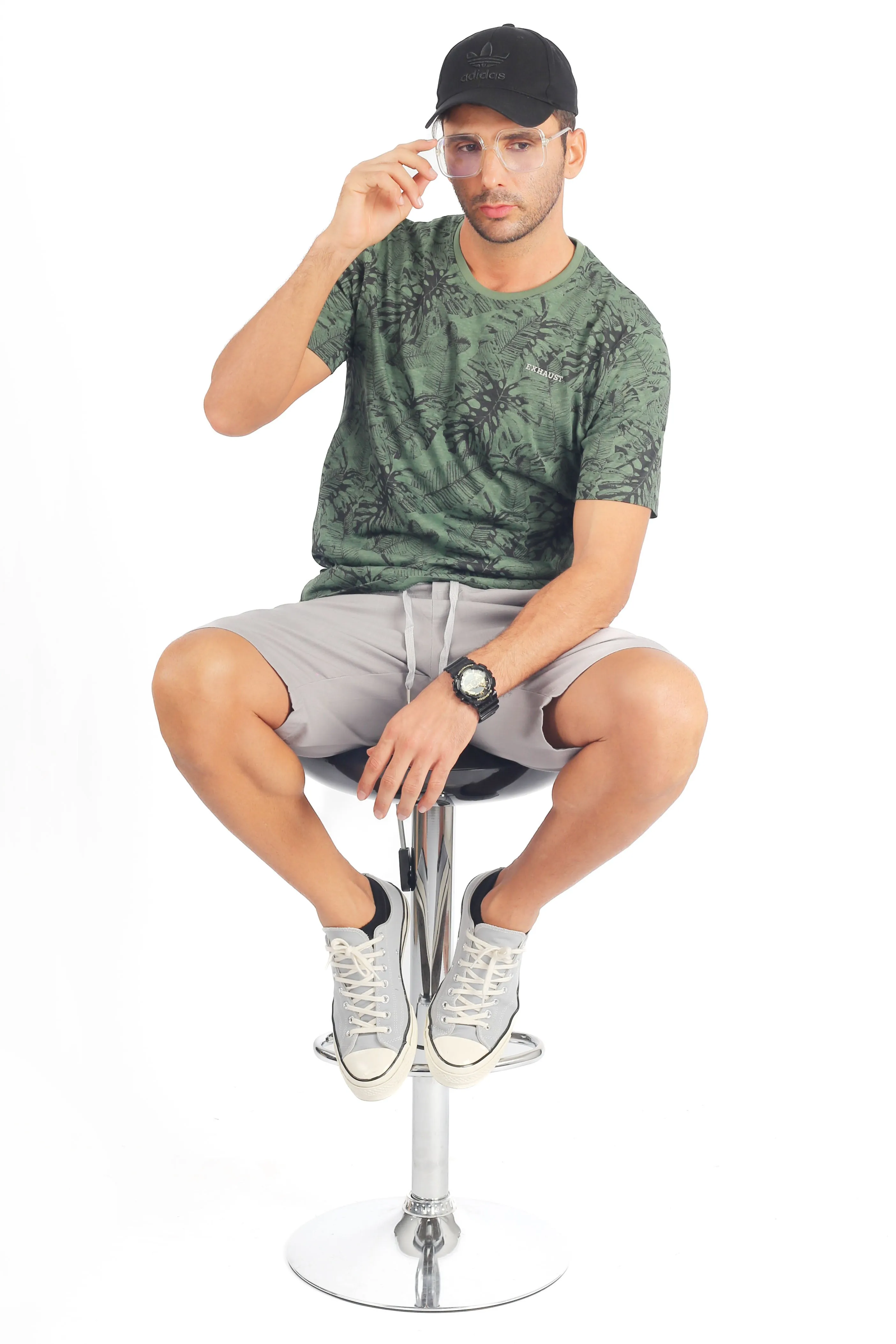 EXHAUST ROUND NECK T SHIRT [FREE CUT] 1672