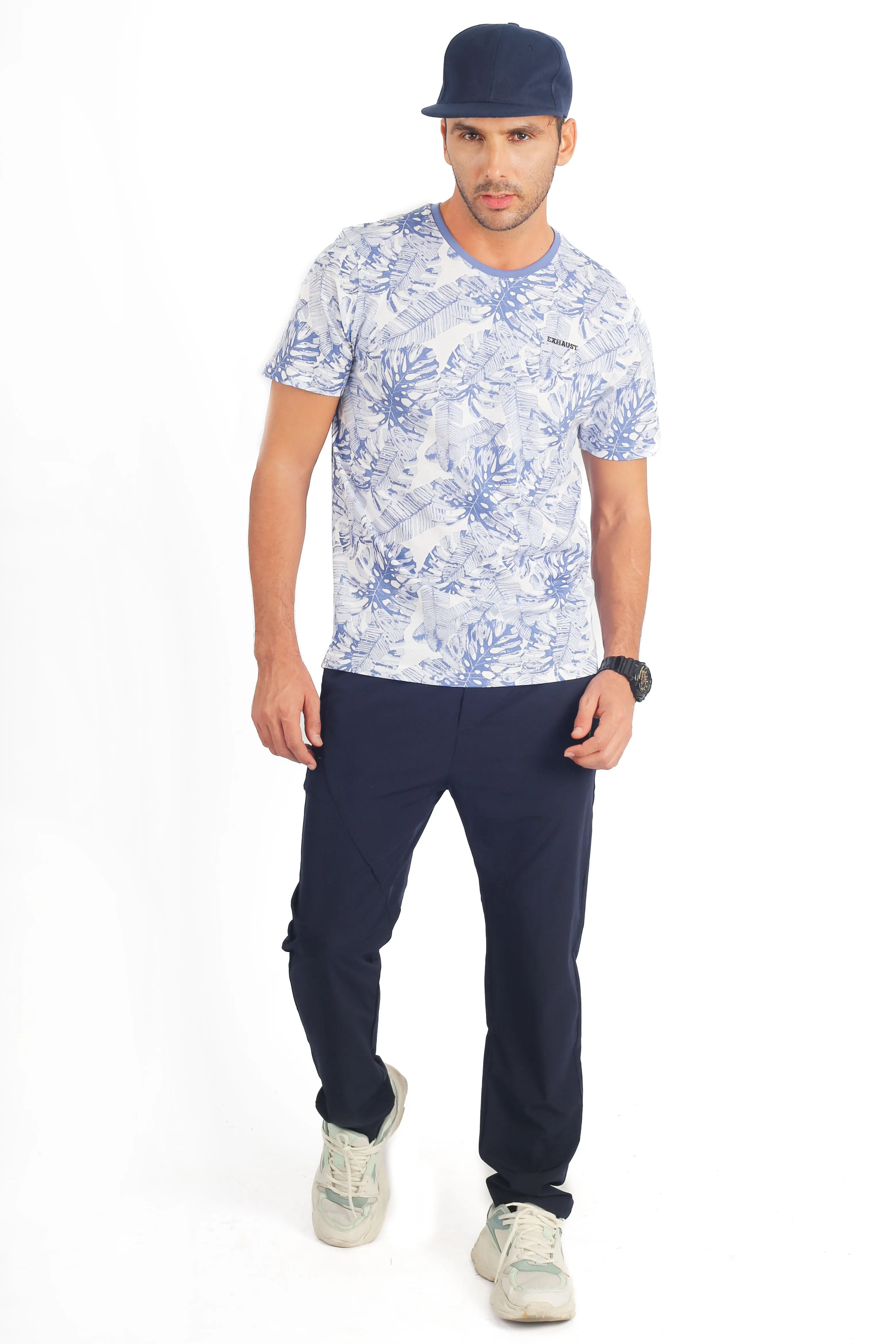 EXHAUST ROUND NECK T SHIRT [FREE CUT] 1672
