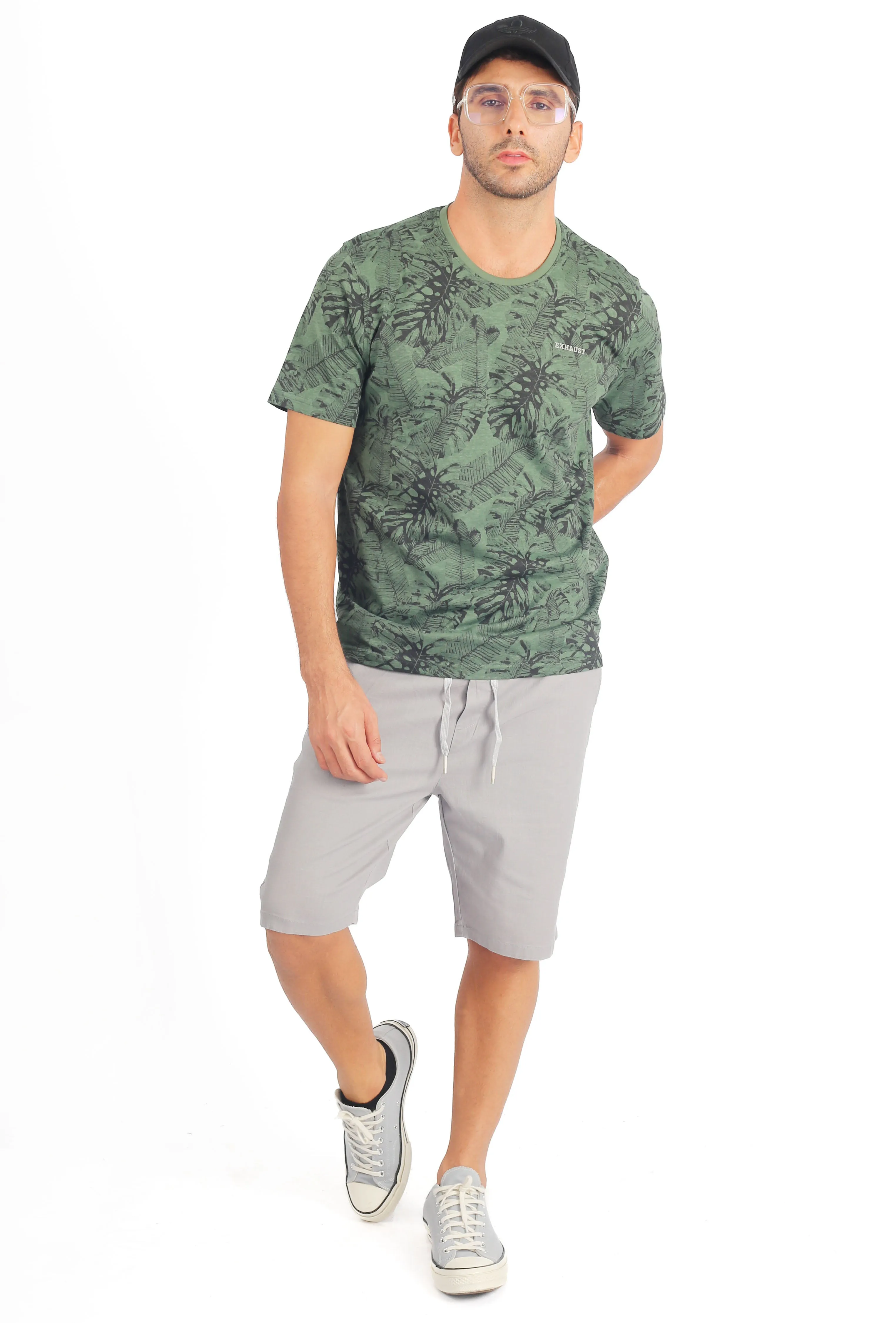 EXHAUST ROUND NECK T SHIRT [FREE CUT] 1672