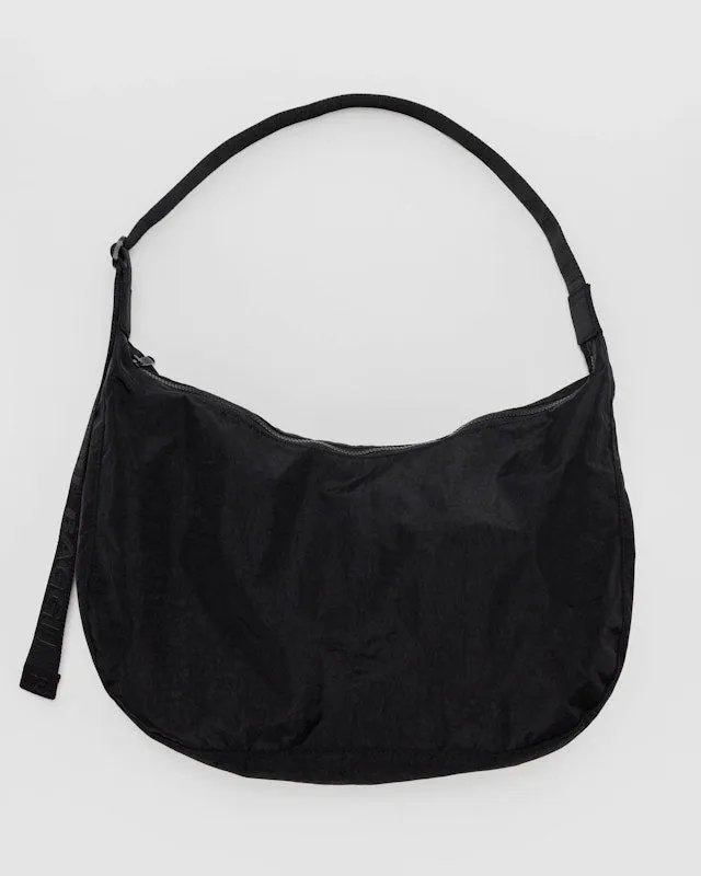 Large Nylon Crescent Bag - Black (37.5" Strap)