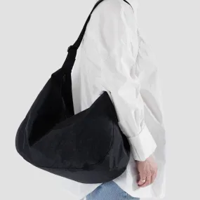 Large Nylon Crescent Bag - Black (37.5" Strap)