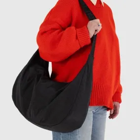 Large Nylon Crescent Bag - Black (41" Strap)