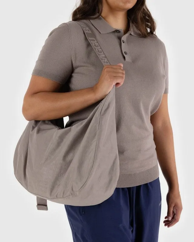 Large Nylon Crescent Bag - Dove (41" Strap)