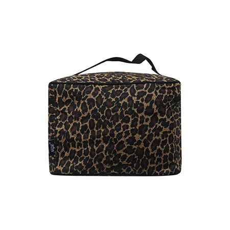 Leopard print NGIL Large Top Handle Cosmetic Case