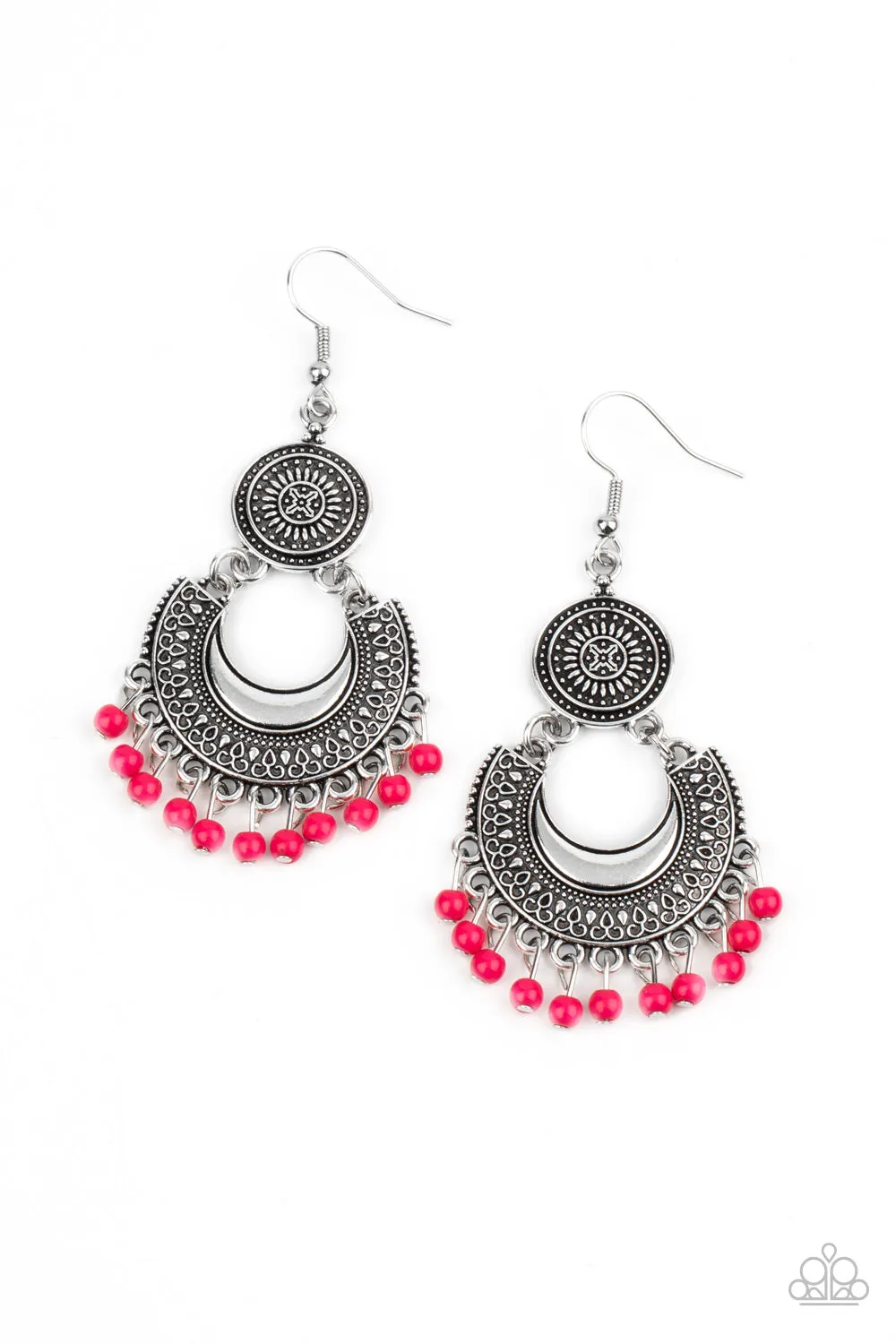 Paparazzi Earring ~ Yes I CANCUN - Pink