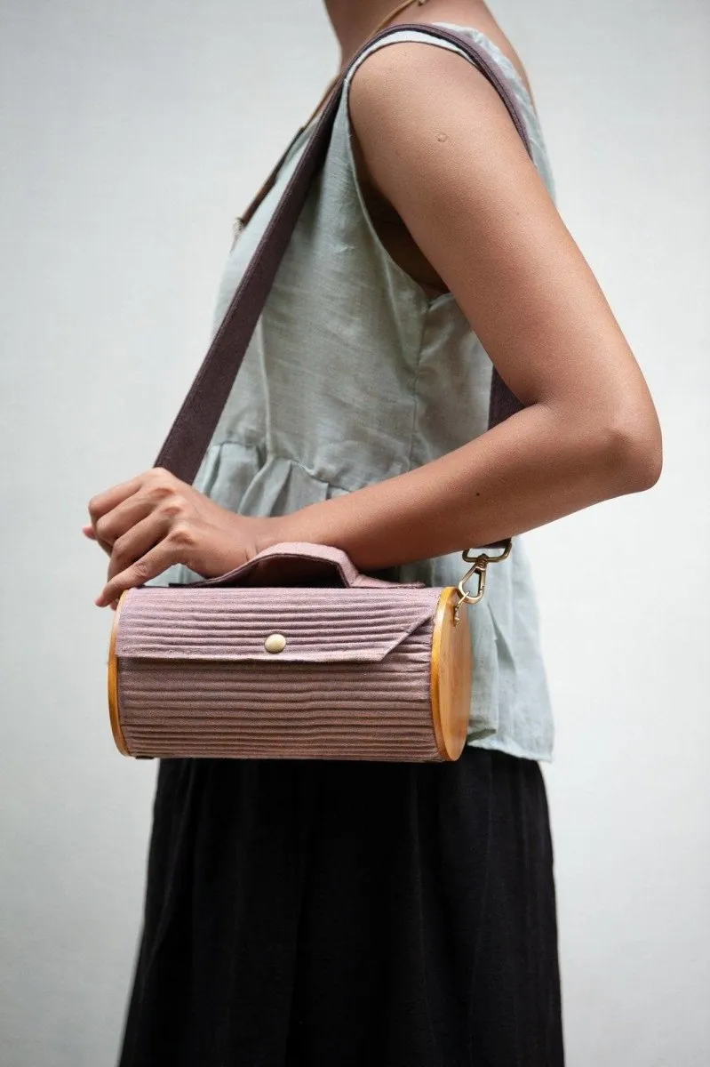 Round Sling Bag/Clutch Single Sleeve - Solids