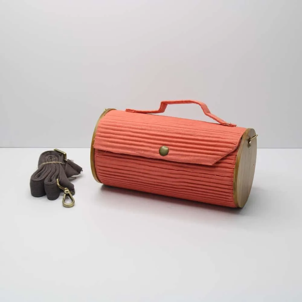 Round Sling Bag/Clutch Single Sleeve - Solids