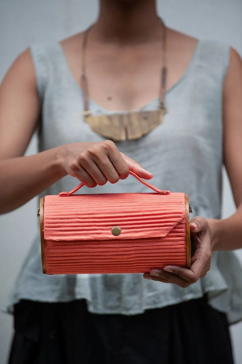 Round Sling Bag/Clutch Single Sleeve - Solids