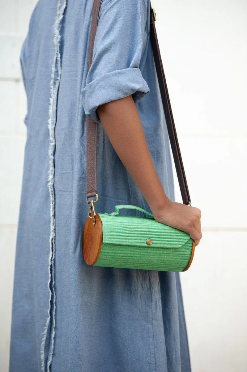 Round Sling Bag/Clutch Single Sleeve - Solids