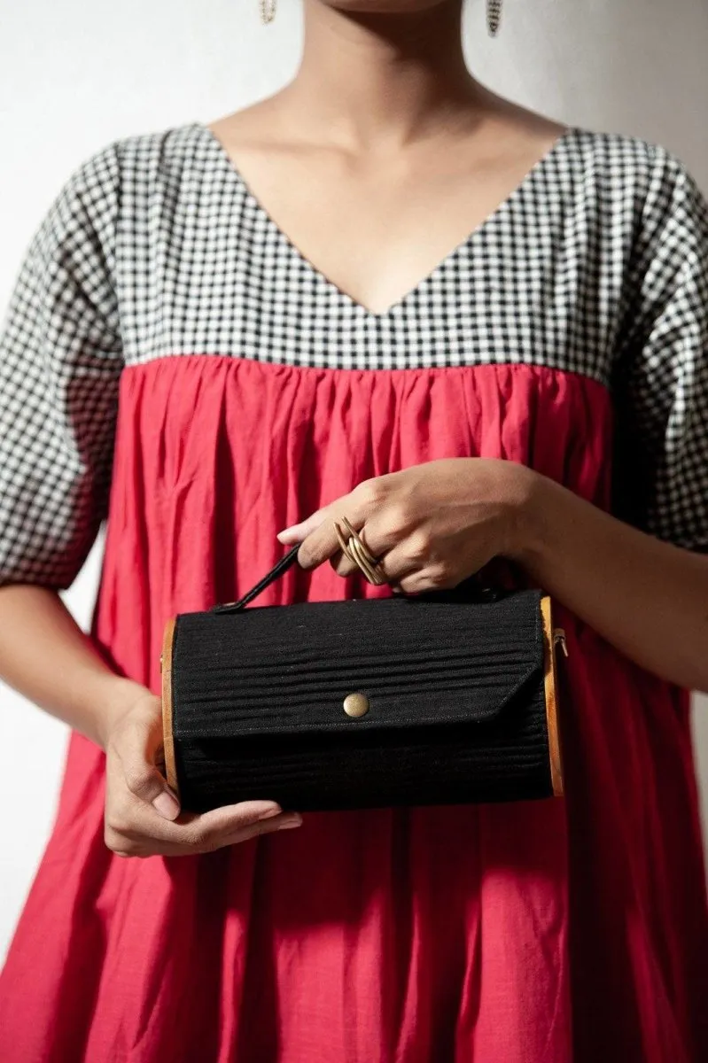 Round Sling Bag/Clutch Single Sleeve - Solids