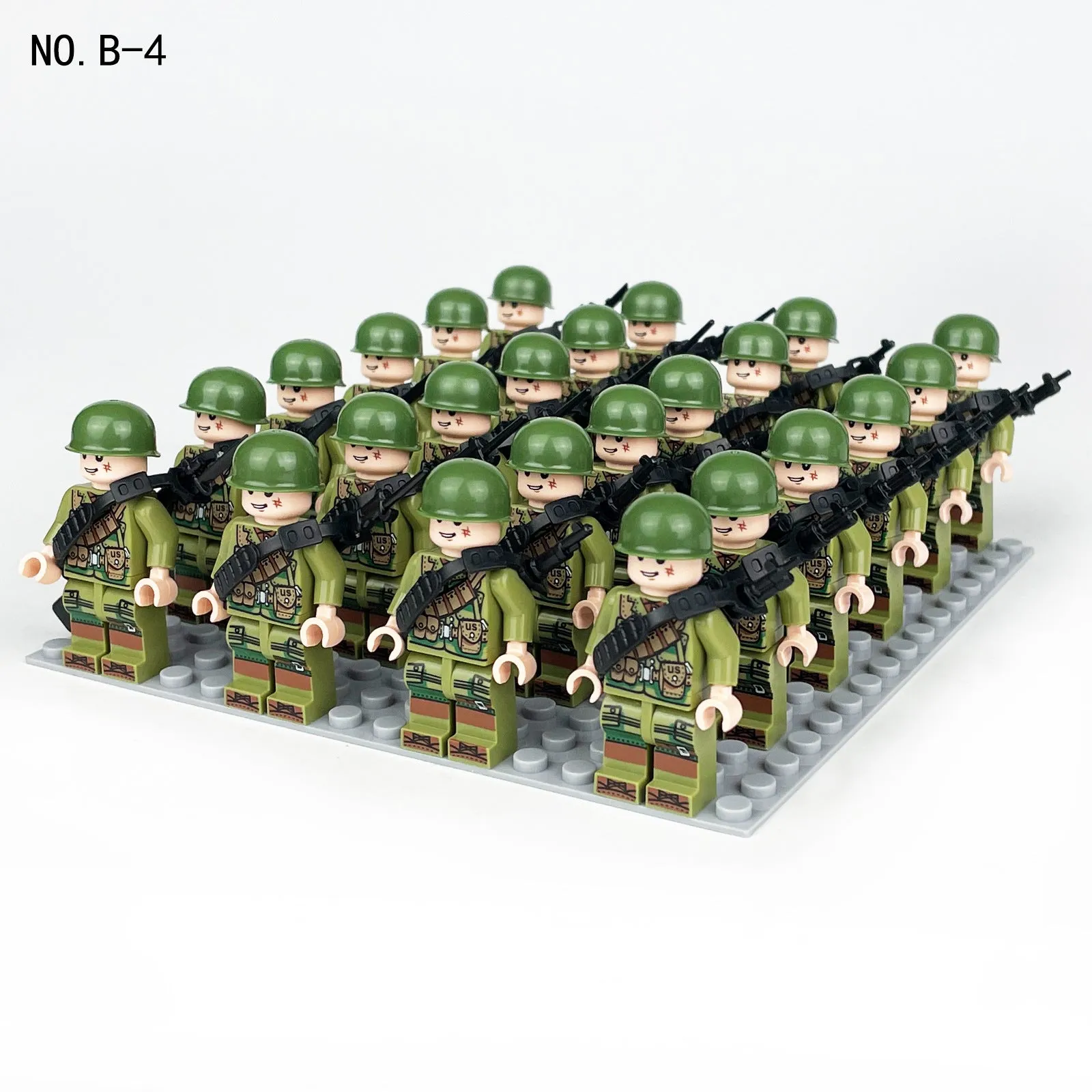 Square Array Doll B1 Package Weapon Small Particle Base Plate Assembling Minifigures Building Blocks Toy