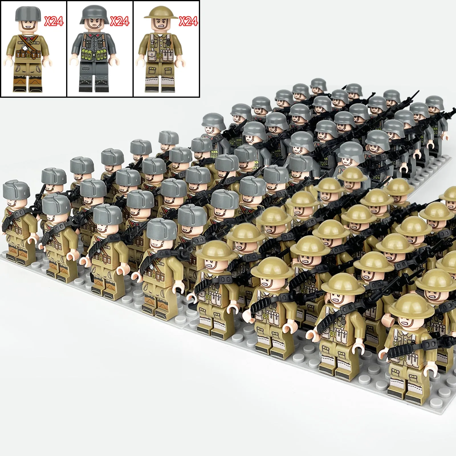 Square Array Doll B1 Package Weapon Small Particle Base Plate Assembling Minifigures Building Blocks Toy