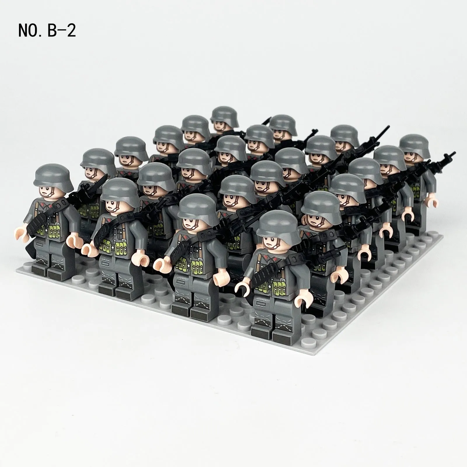 Square Array Doll B1 Package Weapon Small Particle Base Plate Assembling Minifigures Building Blocks Toy