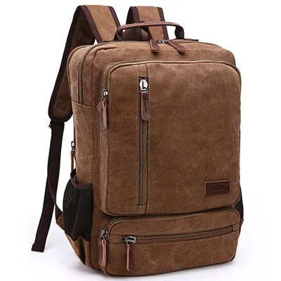 Vintage Canvas Zipper Student Backpack