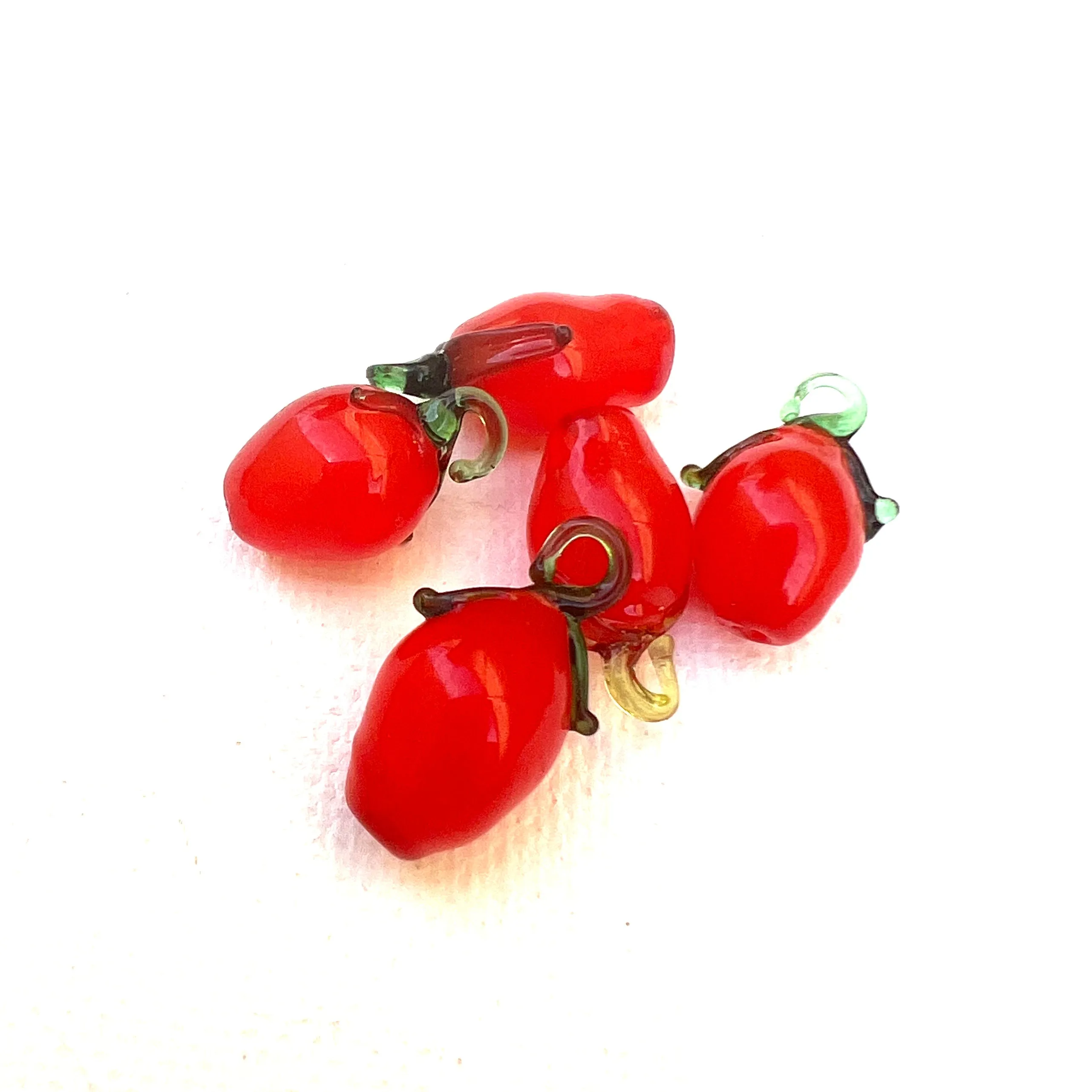 Vintage Glass Fruit and Veggie Charms