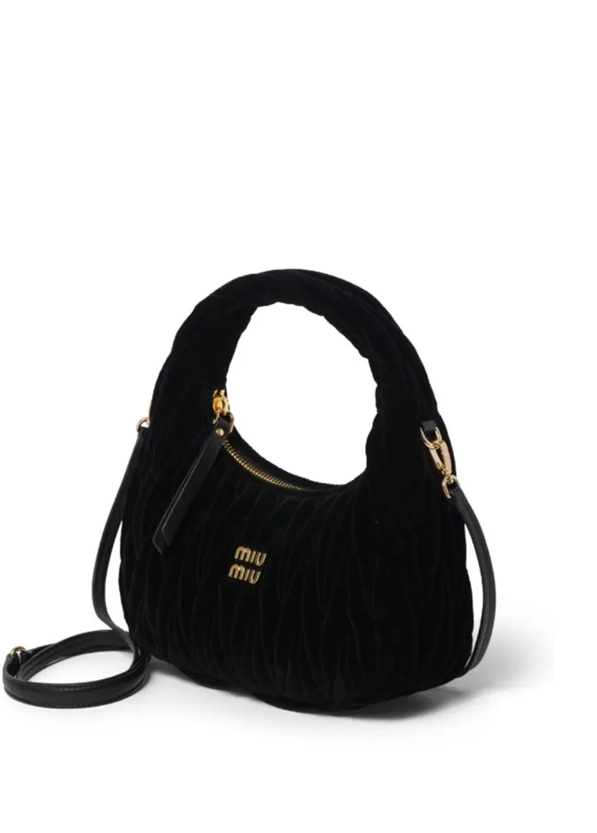 WANDER MATELASSÉ VELVET SHOULDER BAG