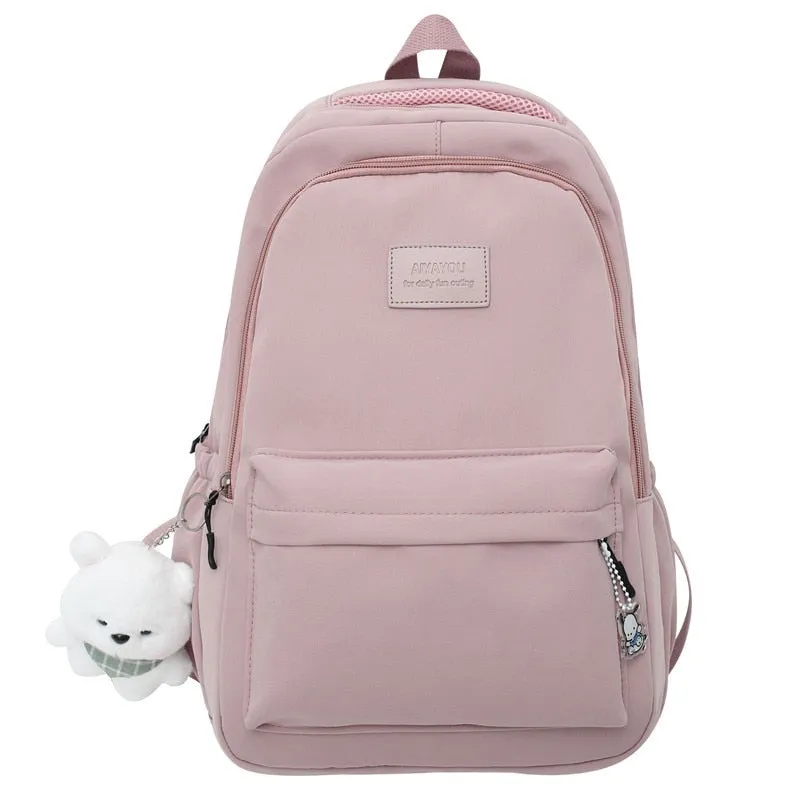 Wenkouban Girl High Capacity Travel Book Trendy Bag Lady Waterproof Kawaii College Backpack Women School Fashion Laptop Student Female Bag