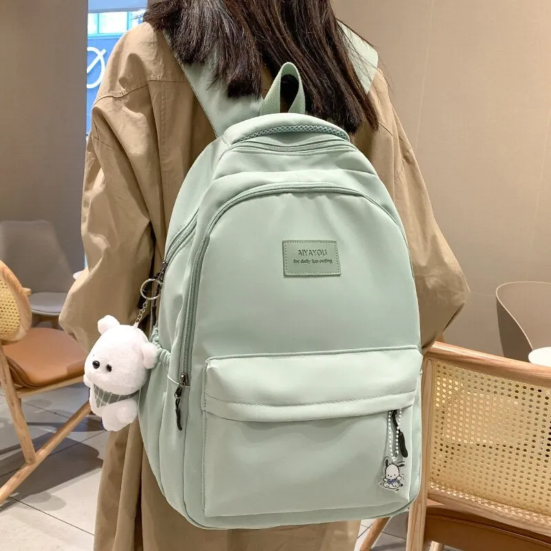 Wenkouban Girl High Capacity Travel Book Trendy Bag Lady Waterproof Kawaii College Backpack Women School Fashion Laptop Student Female Bag